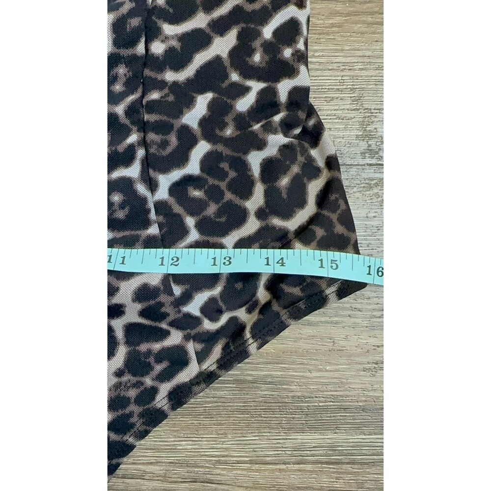 AFRM Womens Leopard Cami Style Bodysuit Bustier Size Large Adjustable Straps - Picture 12 of 14
